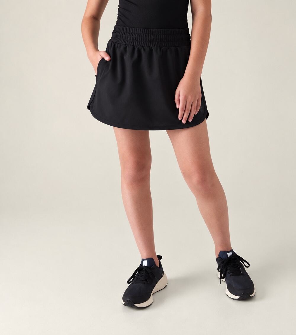 Athleta Girl Skort Black Built In Shorts Size 12 Large